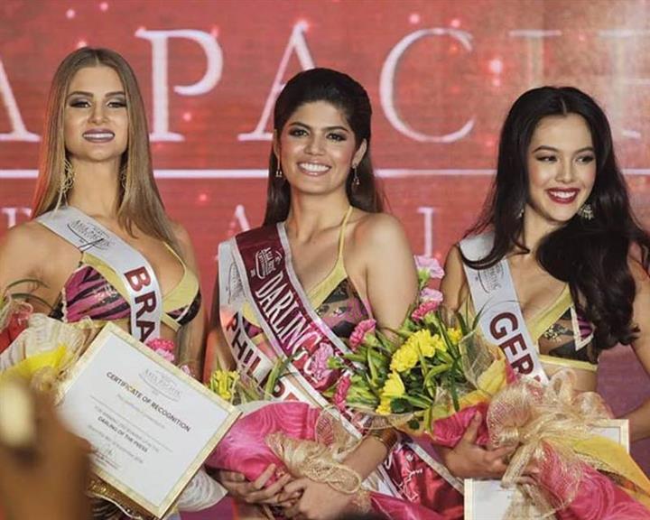 Sharifa Akeel wins Darling of the Press at the Press Presentation of Miss Asia Pacific International 2018